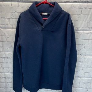 ⭐️🌸H2H Mens 1/4 button shawl neck pullover sweater SZ L EUC